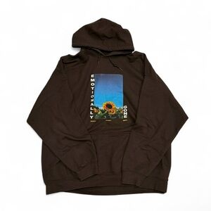 Civil Regime Emotionally Gone Rebel Youth Sunflower Brown Graphic Hoodie